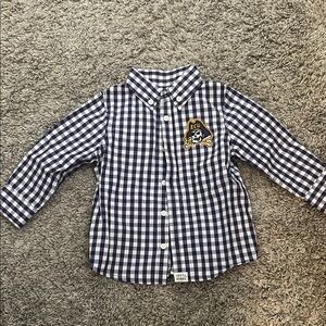 East Carolina University purple and white button down